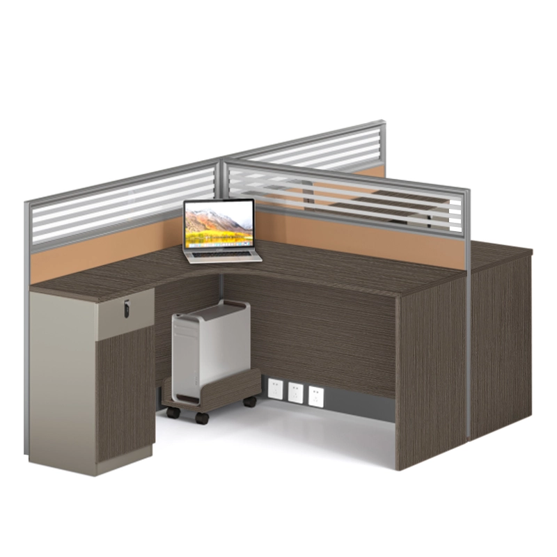 Modern Modular L-Shaped Commercial Office Desk for Open-Plan Workspaces - MEI YI