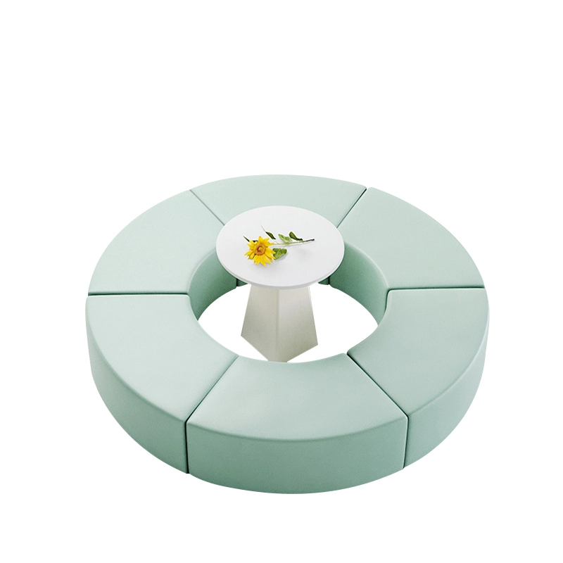 519-(3) - MEI YI A modern spiral office fabric shaped sofa, featuring sleek curves and ergonomic design - MEI YI