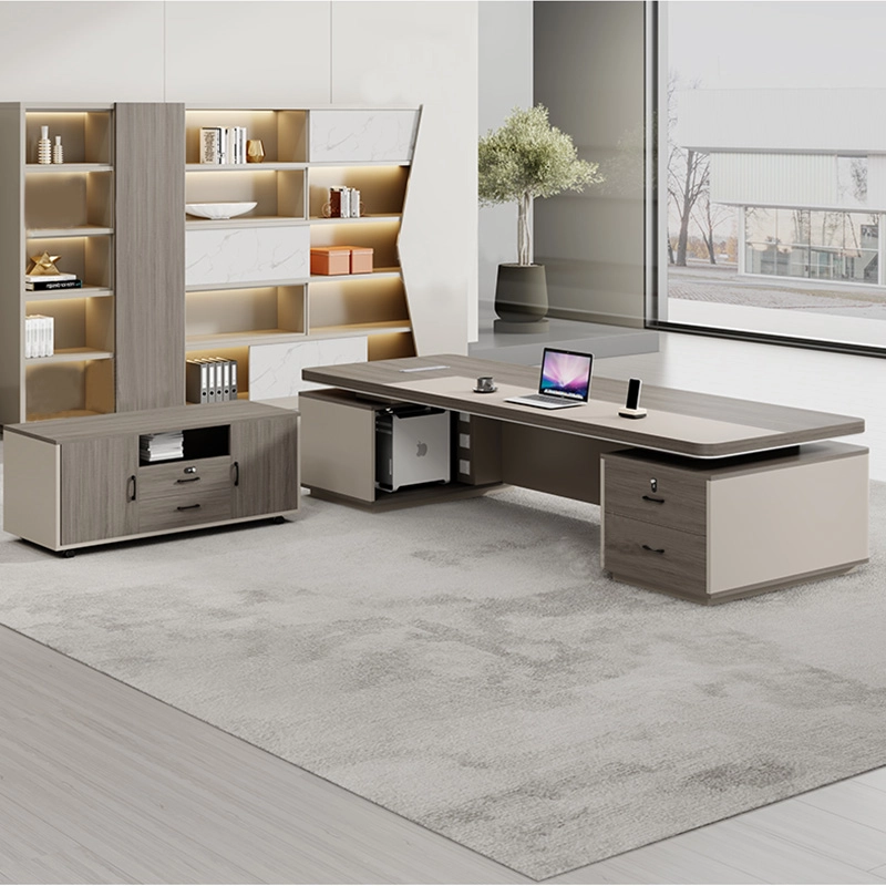 Hot Sale Modern Executive Office Desks Set L-Shaped Manager Wooden Table MFC Modular Workstations for Home Office - MEI YI