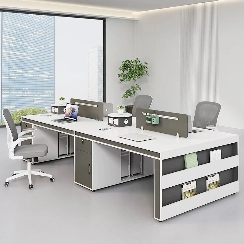 MFC White Office Desk Panel Partitions for Commercial Office Workspace MEIYI - MEI YI