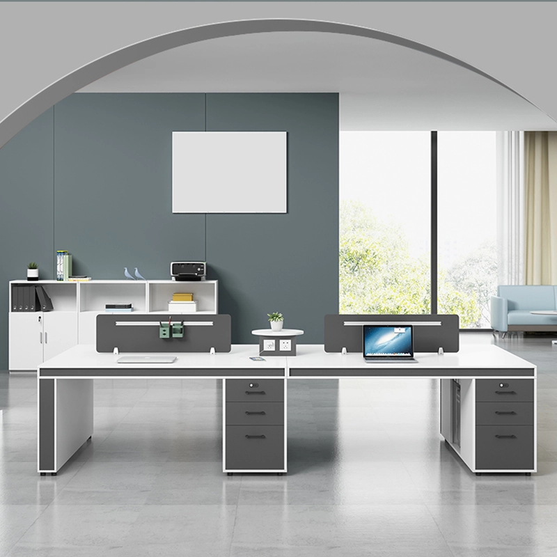 MFC White Office Desk Panel Partitions for Commercial Office Workspace MEIYI Furniture - MEI YI