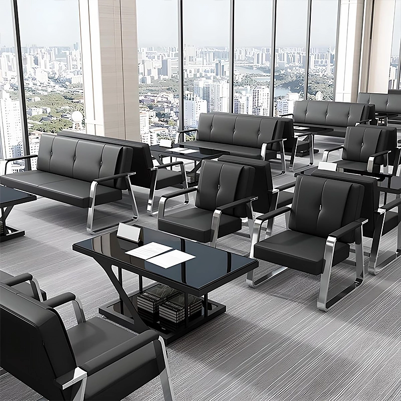 Office Lobby Reception Sofa Combination 1+1+3 Structure for Residential Living Room Hotel Hall Export Trader MEIYI - MEI YI