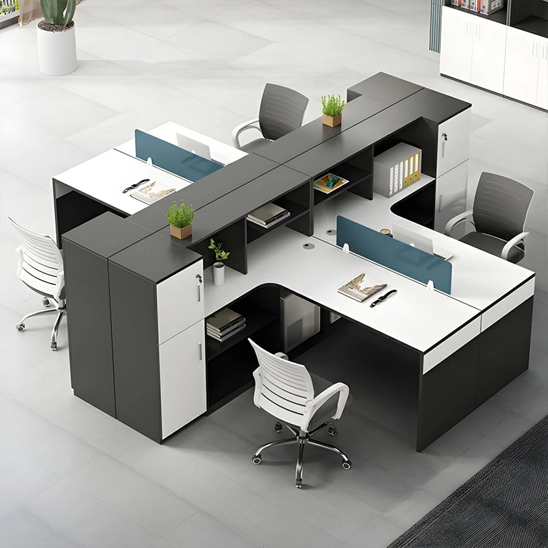 Modern Minimalist Office Cubicle Workstation with Wooden Combination Furniture B2B Furniture Vendor MEIYI - MEI YI