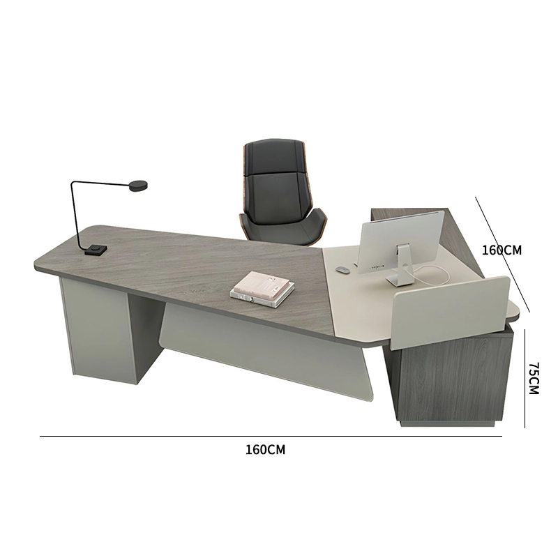 MFC Wood Executive Office Desk Modern Design CE Certified for Home CEO Workspace OEM Manufacturer MEIYI - MEI YI
