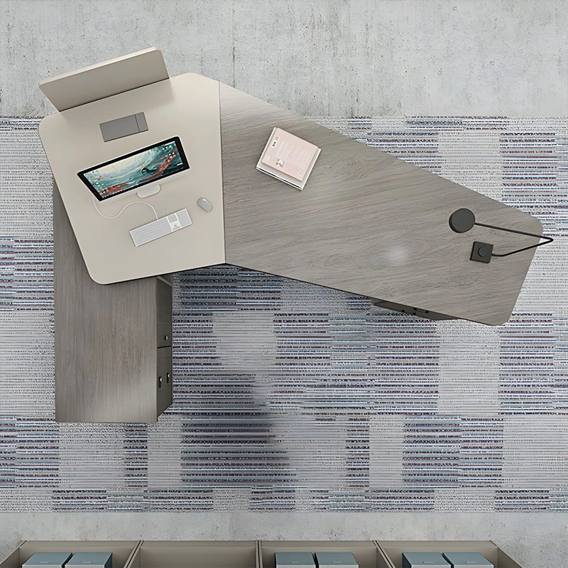 CE Certified MFC Wood Manager Office Desk Modern Appearance for Company Executive Room Project Contractor MEIYI - MEI YI