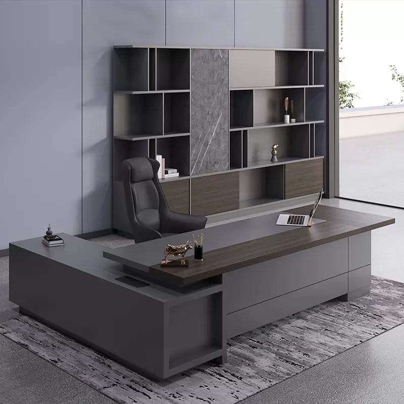 Modern Luxury MDF Office Table L Shaped for CEO Executive Room MEIYI Furniture - MEI YI