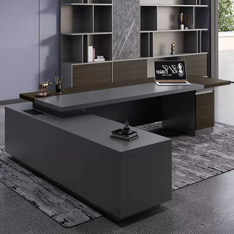 Modern Wood Design L Shaped CEO Office Table for Boss Room Luxury Furniture OEM Manufacturer MEIYI - MEI YI Modern Wood Design L Shaped CEO Office Table for Boss Room Luxury Furniture OEM Manufacturer MEIYI - MEI YI