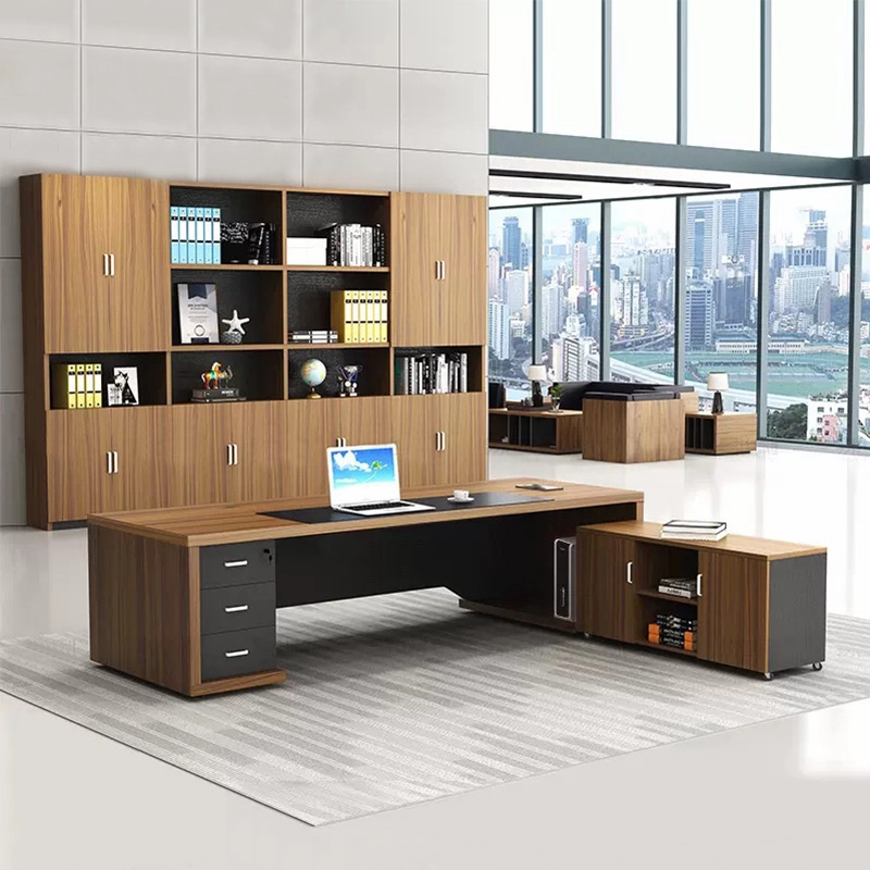 Meubles De Bureau High Tech Executive Desks L Shaped for CEO Office Space OEM Manufacturer MEIYI - MEI YI