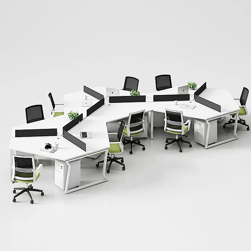 Modular L Shaped Staff Desk Metal Design for Office Working Space Professional Production Base MEIYI - MEI YI