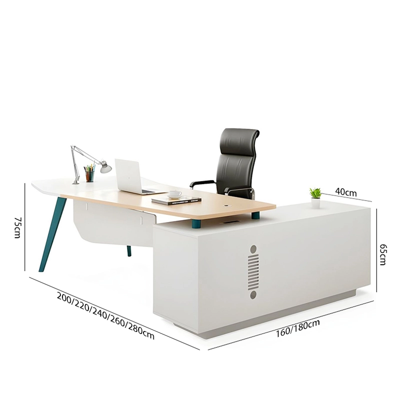 Modern Executive Wood Panel Desk Chair Set for Office Building Business Environment Direct Factory Sale MEIYI - MEI YI