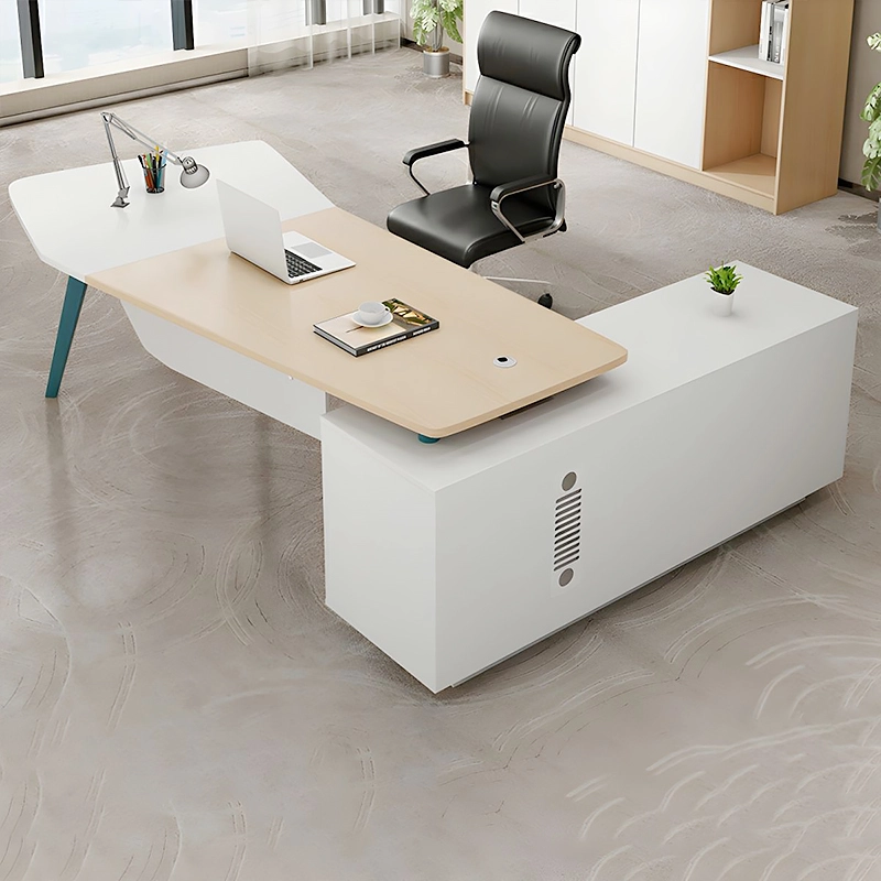 Single Person Boss Desk Chair Set Wood Panel Luxury Design for Home Worker Office Space Direct Factory Supplier MEIYI - MEI YI