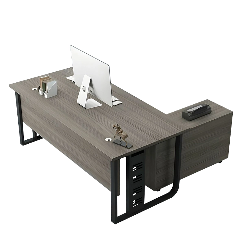 L Shaped Manager Executive Desk Contemporary Style for Business Working Space ODM Solution Provider MEIYI - MEI YI