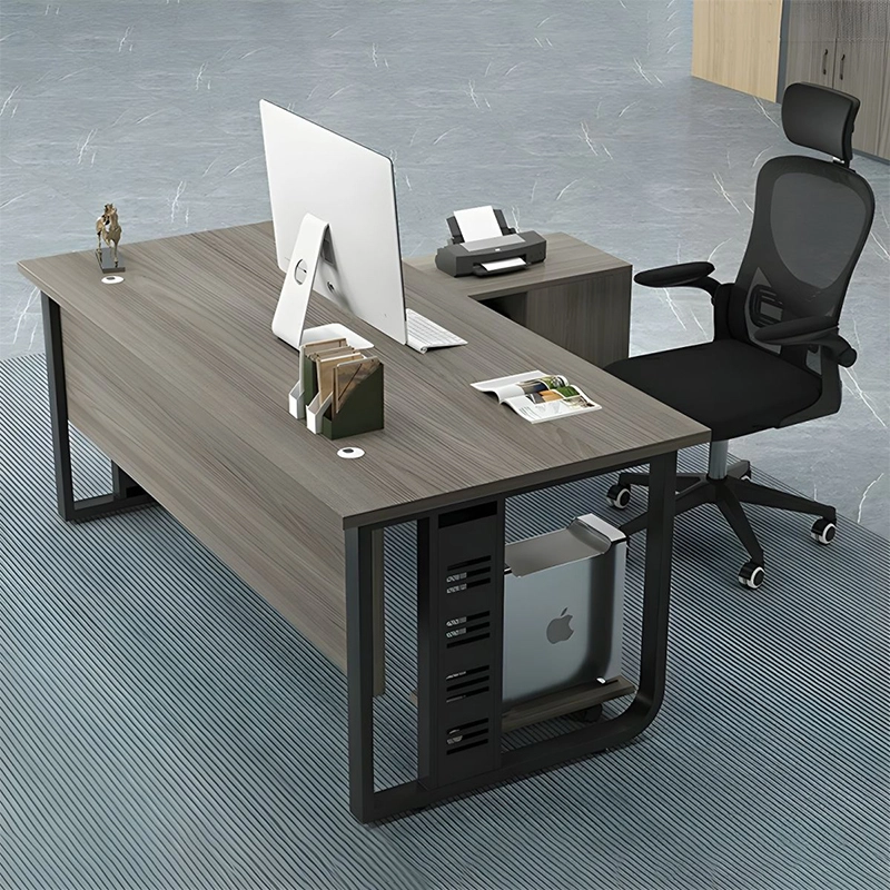 Wholesale L Shaped Executive Office Table Wooden for Commercial Office Area Direct Factory Supplier MEIYI - MEI YI