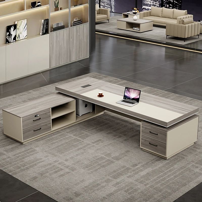 MFC Boss Office Desk L Shape Luxury for Enterprise Executive Workspace Furniture Distributor MEIYI - MEI YI