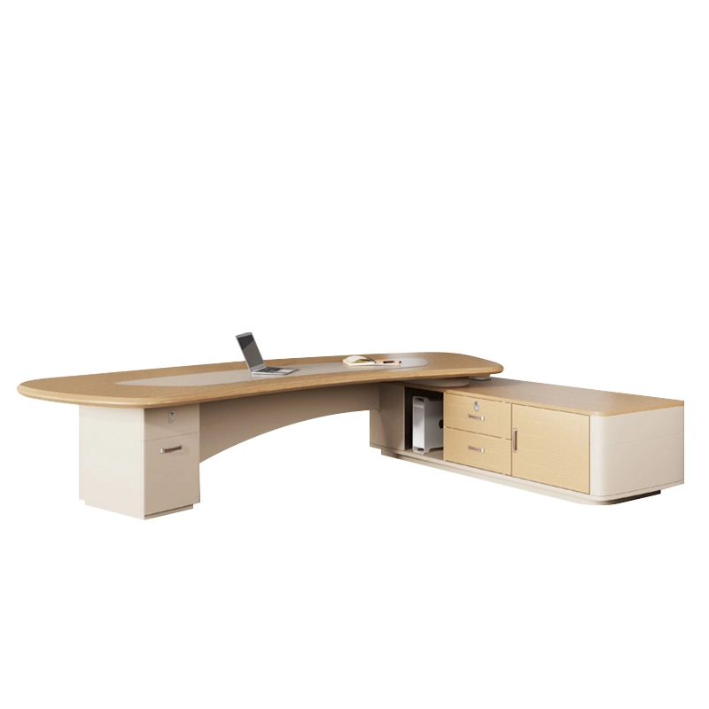 Luxury L Shape CEO Office Desk Chair Set Modern Wooden for Business Workspace ODM Solution Provider MEIYI - MEI YI