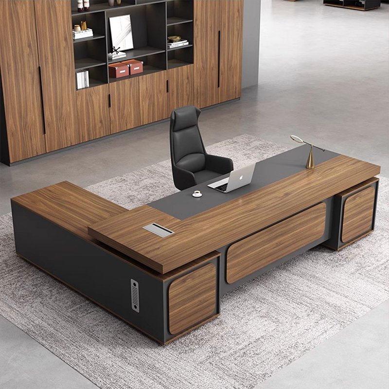 Commercial Office Furniture L Shape Desk for Institutional Boss Office Project Contractor MEIYI