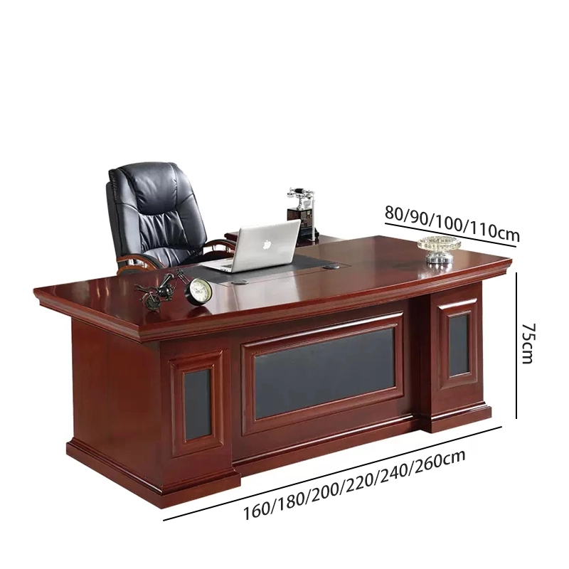 Wooden Classic Boss Office Desk for Enterprise President Office Environment ODM Solution Provider MEIYI - MEI YI