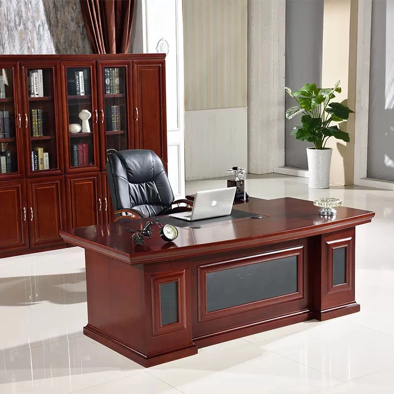 Elegant Classic Executive Desk Wooden for Business President Office Zone Professional Production Base MEIYI - MEI YI