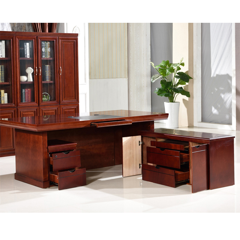 Classic Executive Office Table Wooden for Boss Commercial Office Area Direct Factory Supplier MEIYI