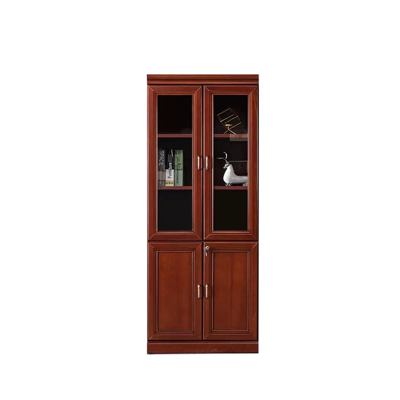 Classic Solid Wood Office Bookcase 2 Doors for Professional Storage Space Export Trading Company MEIYI - MEI YI