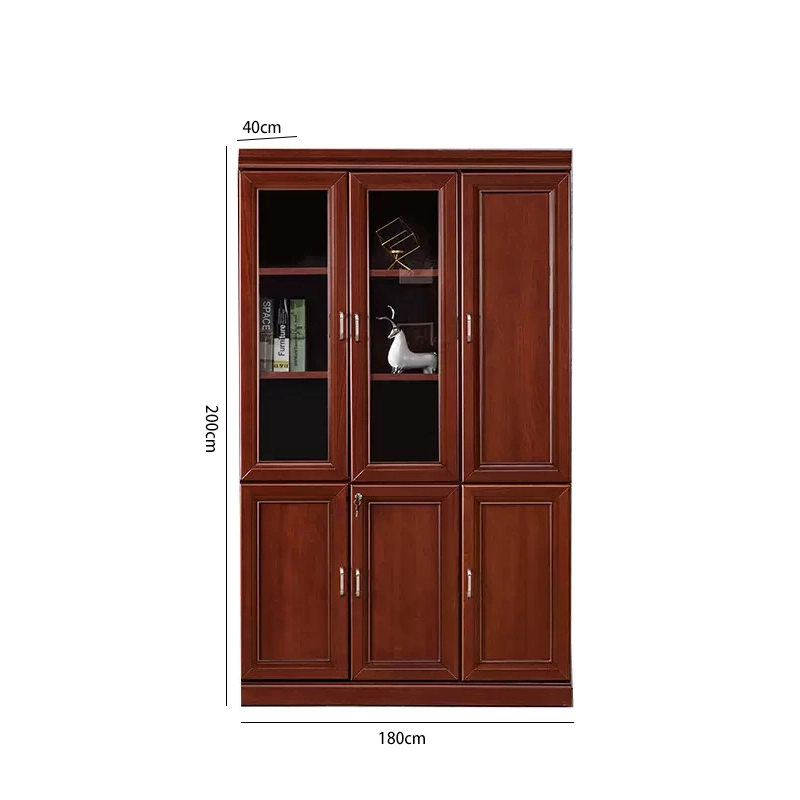 Classic Office Storage Cabinet Solid Wood Bookcase for Corporate Office Space Furniture Wholesaler MEIYI - MEI YI