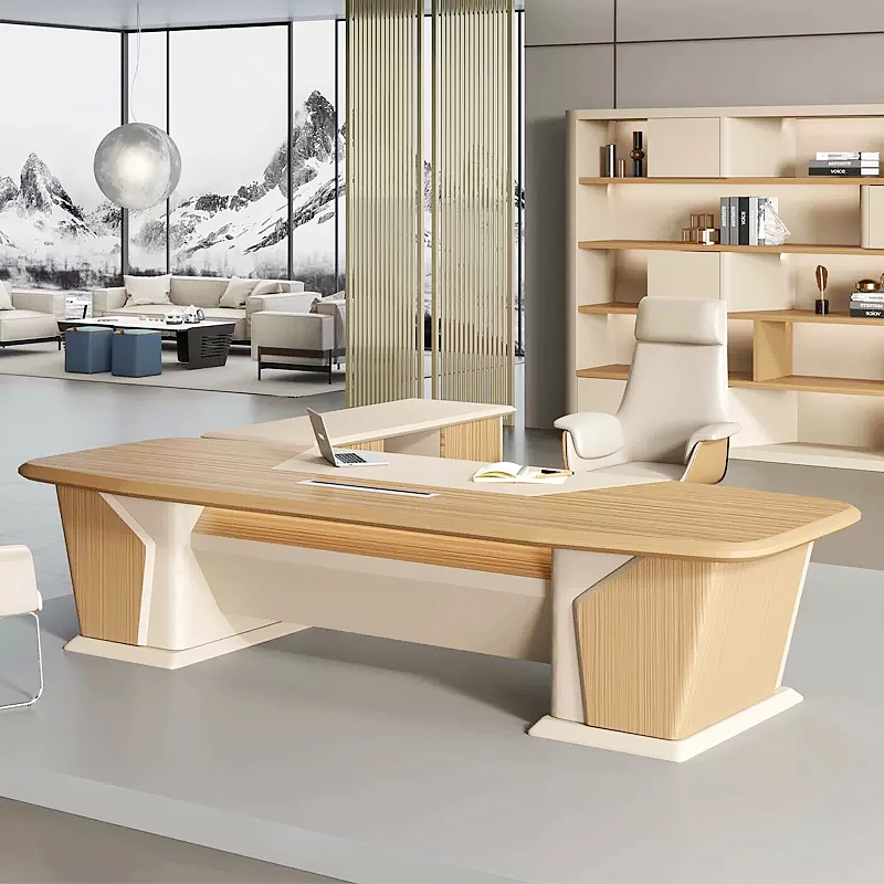 L Shaped Computer Desk with Extendable Design for Boss Executive Work Area Direct Factory Supplier MEIYI - MEI YI