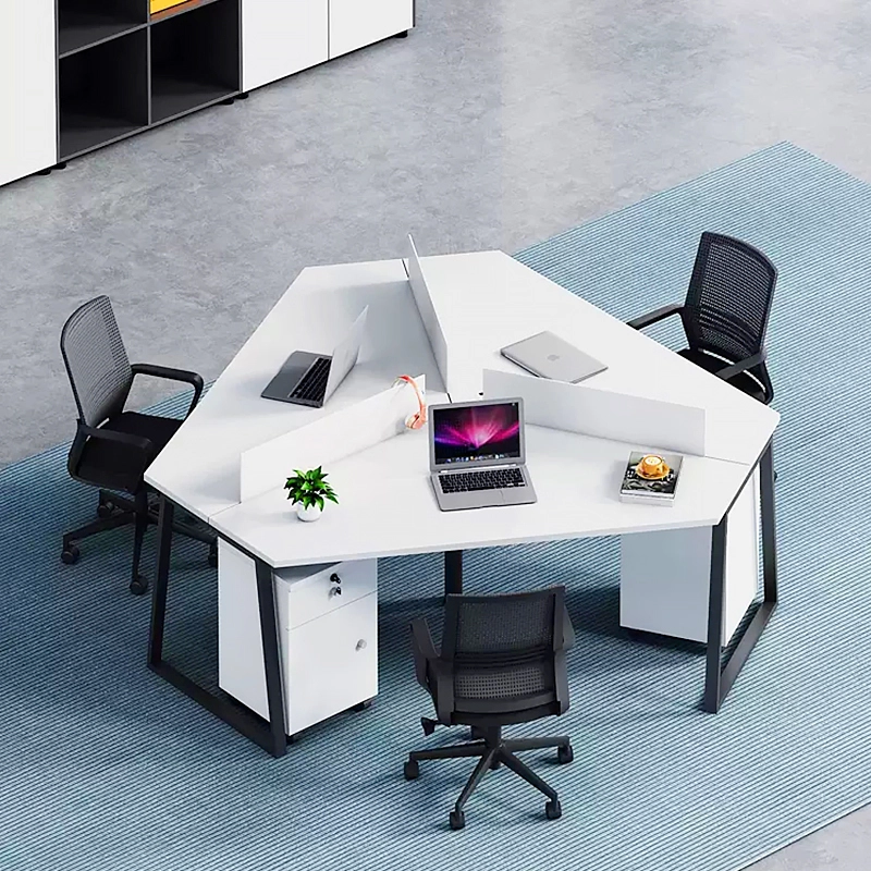 Modern 4Person Open Office Workstation Ergonomic for Institutional Office Space Furniture Wholesaler MEIYI - MEI YI