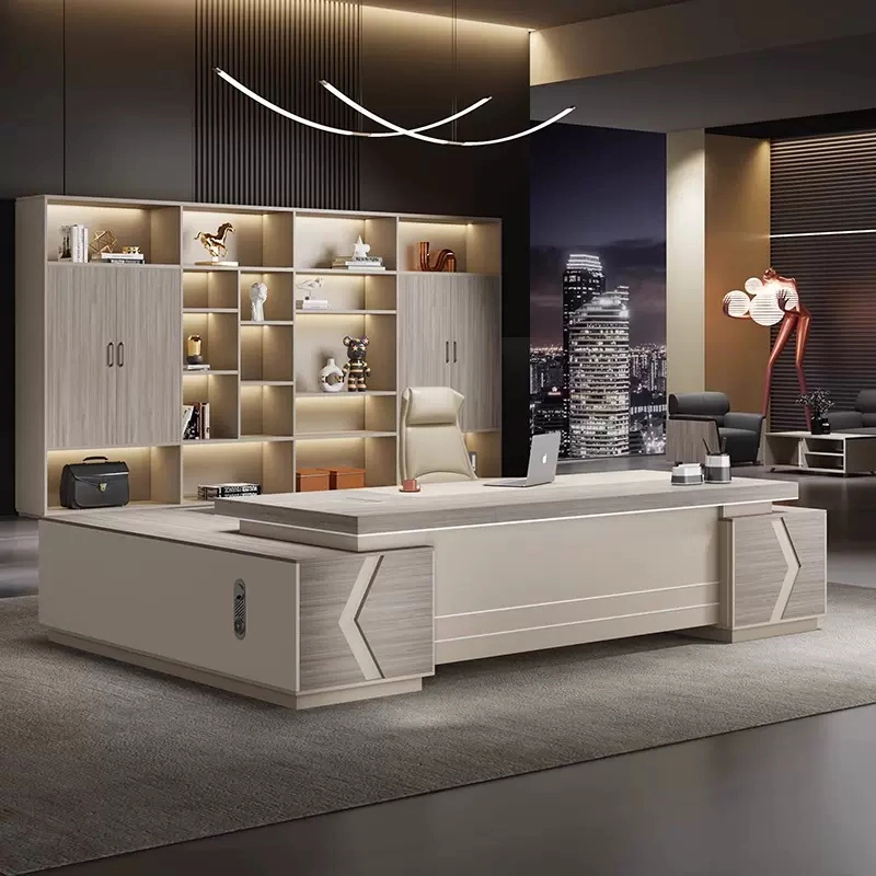 Luxury High End MFC Executive Desk L Shaped for Institutional Director Office Export Trading Company MEIYI - MEI YI