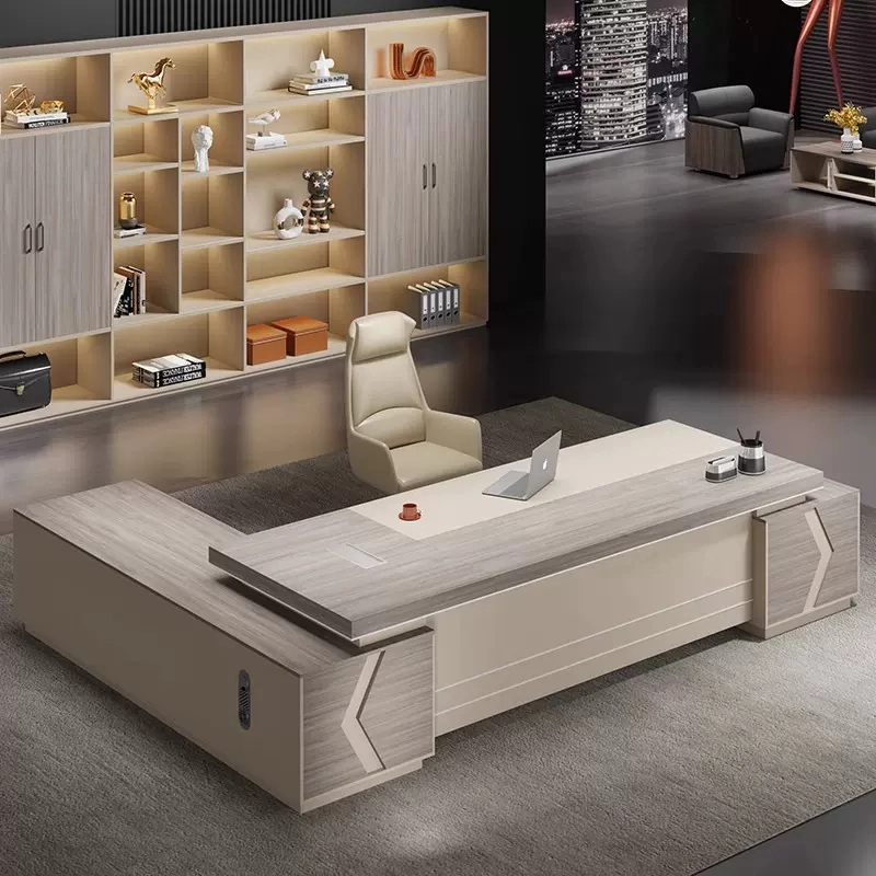 High Grade MFC Luxury CEO Office Furniture L Shape for Commercial Executive Project Contractor MEIYI - MEI YI