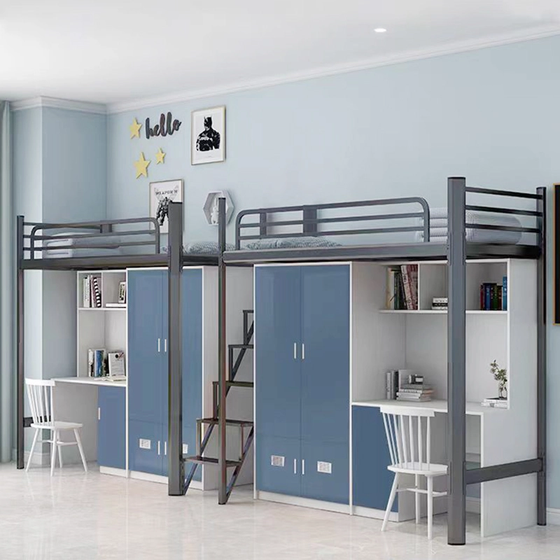 Modern Loft Bed with Desk for College Dormitories - MEI YI