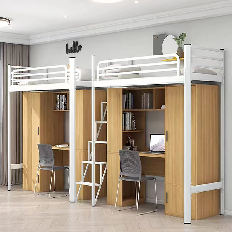 Modern Loft Bed with Desk for College Dormitories - MEI YI