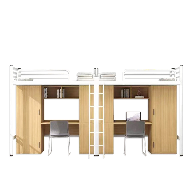 Custom Metal Loft Bed with Desk and Chair Set - MEI YI