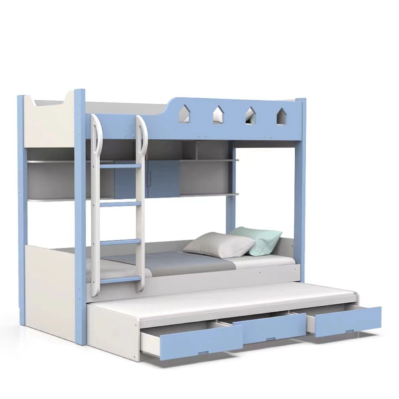 2026 Modern Wooden Bunk Bed with Storage - MEI YI