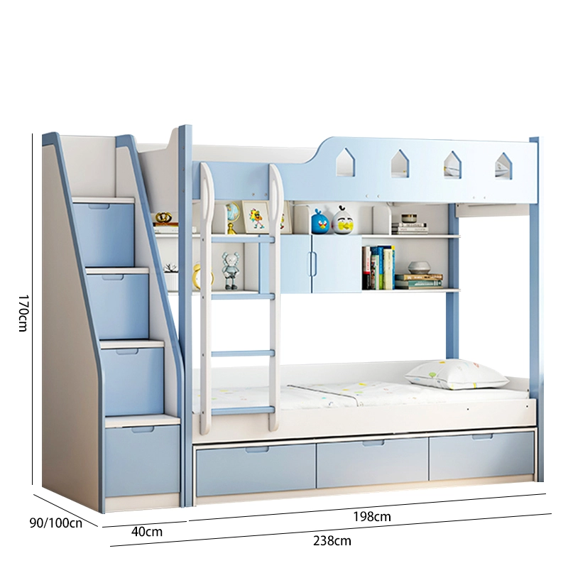 2026 Modern Wooden Bunk Bed with Storage - MEI YI
