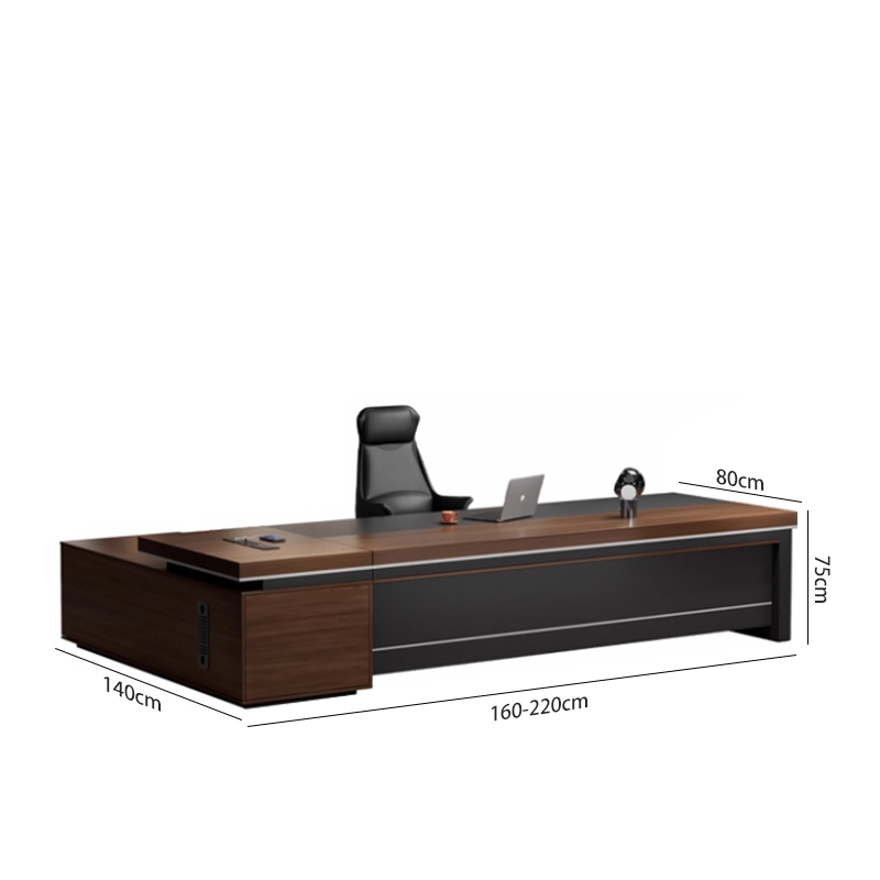 Modern Customized Classic Office Furniture L-Shaped Wooden Furniture Manager Boss Executive Desk - MEI YI