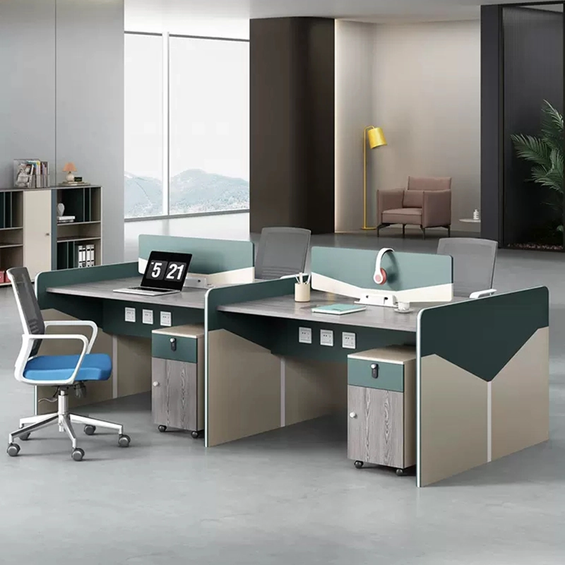 Modern 2 4 6 8 Person Set Workspace Office Building Company Furniture Computer Modular Cubicle Table Desks Workstation - MEI YI