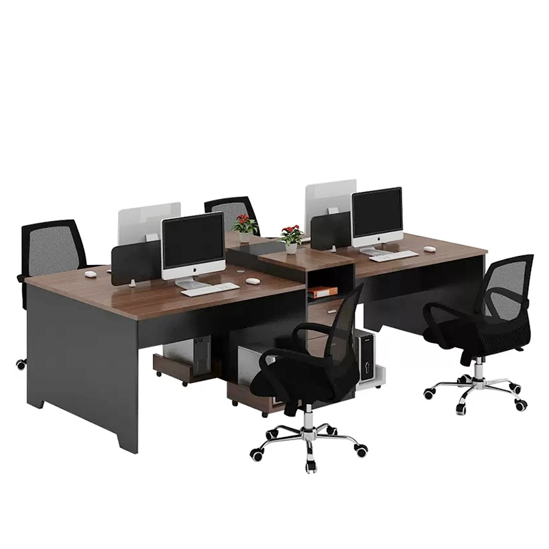 Optimized Workspace L Shaped Office Desk MFC Melamine Steel Construction Professional Production Base MEIYI - MEI YI