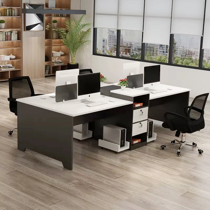 Steel Frame Panel MFC Wooden L Shaped Workstation for Institutional Working Environment Export Trading Company MEIYI - MEI YI