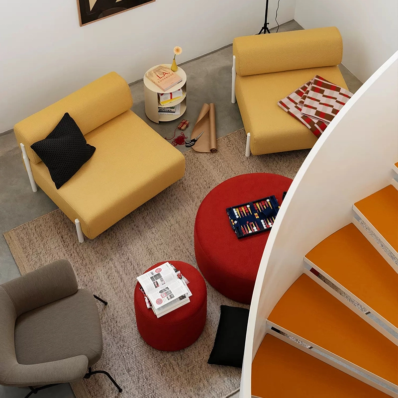 Corduroy Modular Compressed Sofa Tofu Cube Design for Compact Home Furniture Authorized Distributor MEIYI - MEI YI