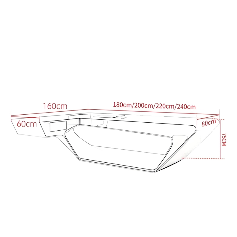Modern High-Tech Lacquered CEO Office Desk with Innovative Design - MEI YI