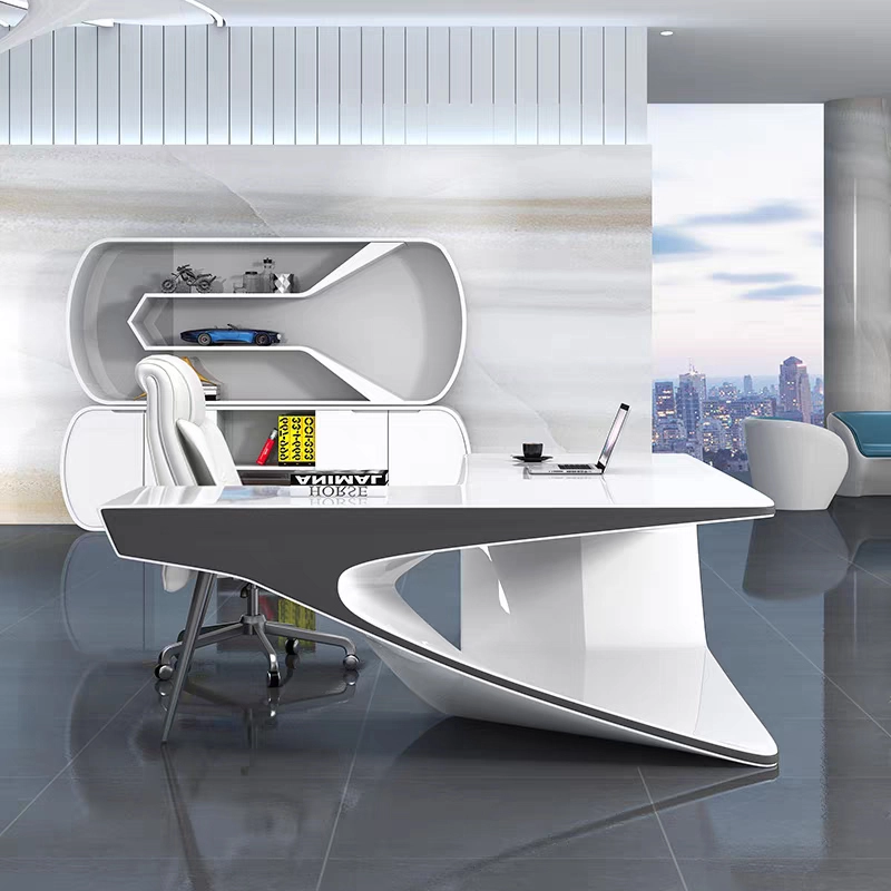 Modern High-Tech Lacquered CEO Office Desk with Innovative Design - MEI YI