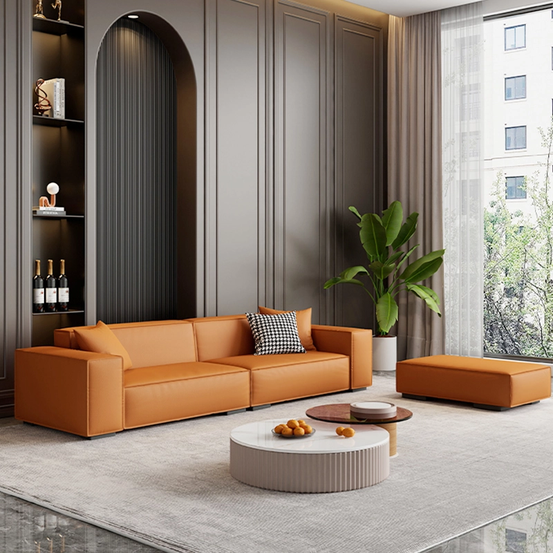 Modern Leather Office Sofa Furniture Sectional for Enterprise Living Room Space B2B Furniture Vendor MEIYI - MEI YI