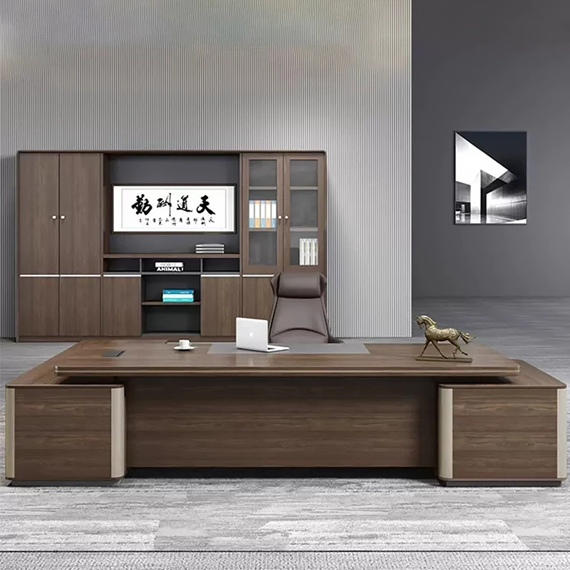 L Shaped Escritorio De Oficina Bureau Office Desk Luxury Executive Office Table and Chair Office Furniture Commercial Desk Set - MEI YI