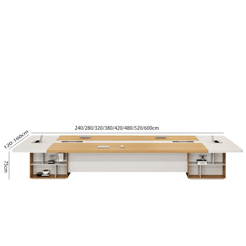 Modern 12-Person Large Meeting Desk Fashionable Conference Long Table for Office Use - MEI YI