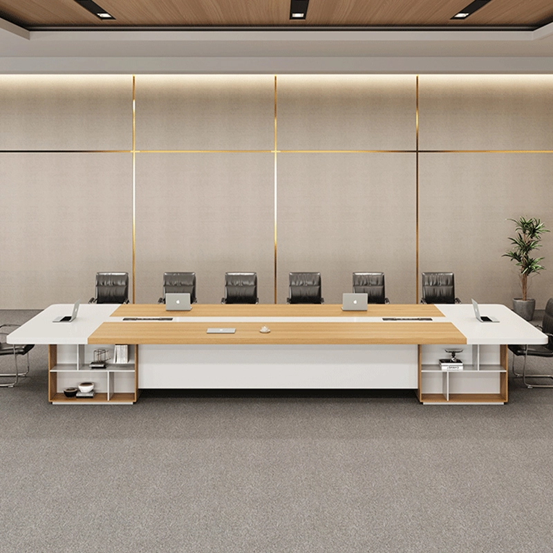 Modern 12-Person Large Meeting Desk Fashionable Conference Long Table for Office Use - MEI YI