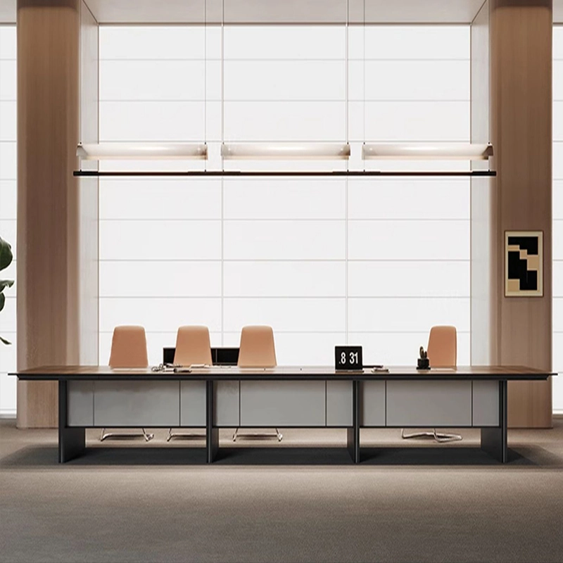 Multi Seats Office Meeting Desk Luxury Style for Business Board Room Environment ODM Solution Provider MEIYI - MEI YI