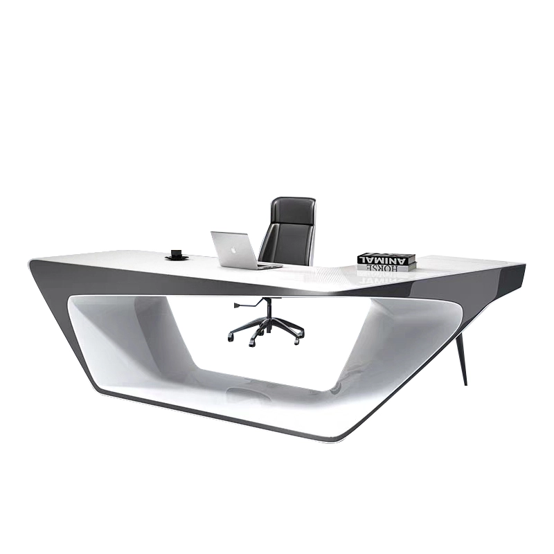 Modern High-Tech Lacquered CEO Office Desk with Innovative Design - MEI YI Modern High-Tech Lacquered CEO Office Desk with Innovative Design - MEI YI
