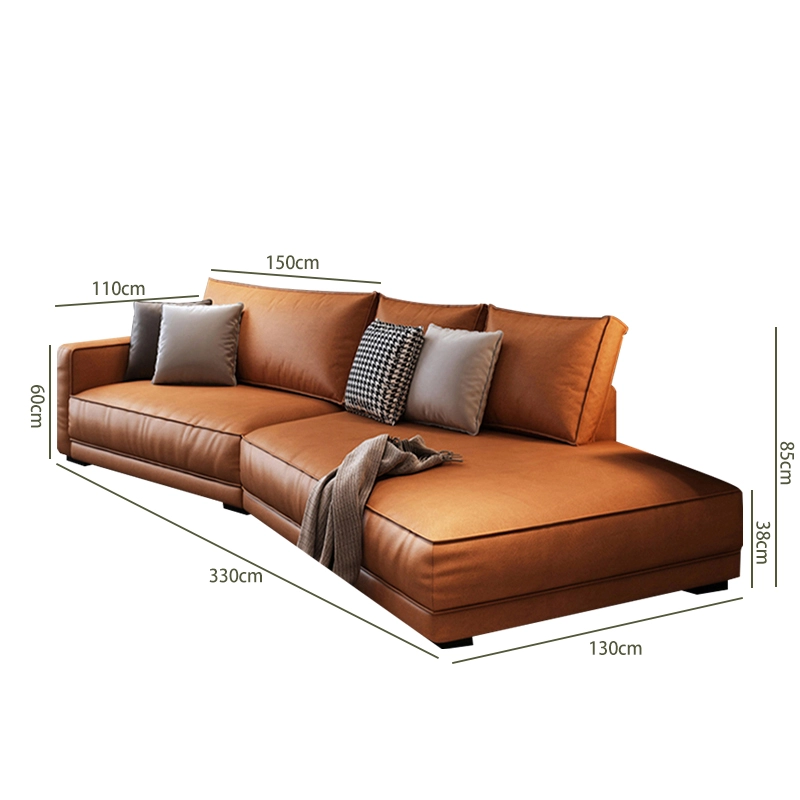 Velvet Nanotech Cloth Leisure Sofa Sectional Design for Family Living Room Reception Area Authorized Dealer MEIYI - MEI YI