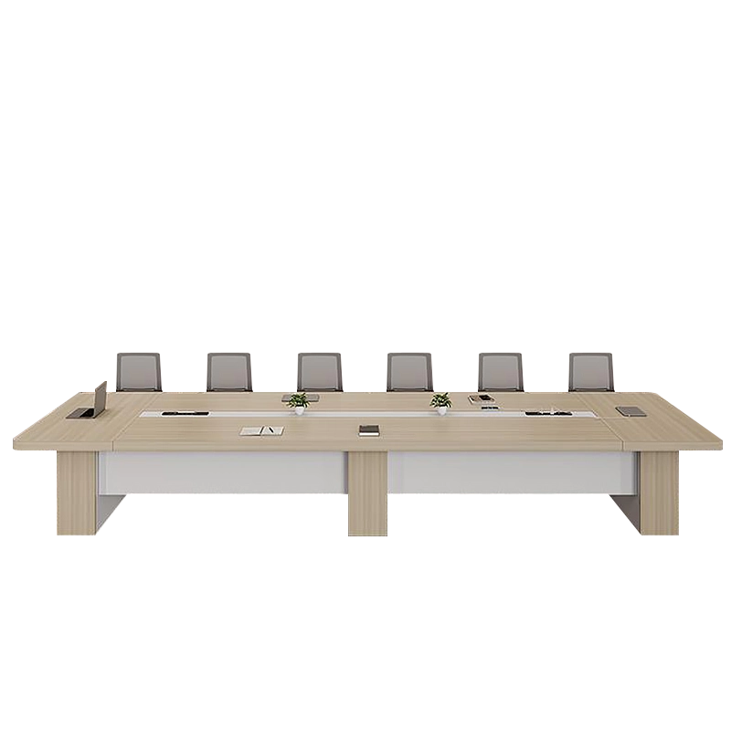 Corporate Boardroom Table Set with Chairs, Modern Wood Conference Furniture Solution, Project Manufacturer – MEI YI Furniture - MEI YI