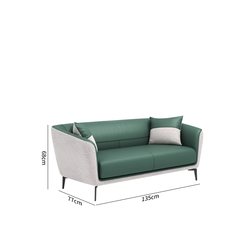 624-(7) - MEI YI Nordic Premium Customized Lounge Hotel Lobby Furniture Gray Synthetic Leather Single 4-Seater Reception Sofa - MEI YI